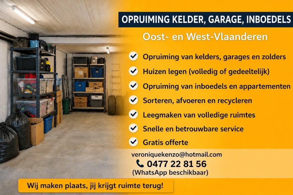 INBOEDELS/KELDERS/GARAGE OPRUIMING, Ophalen