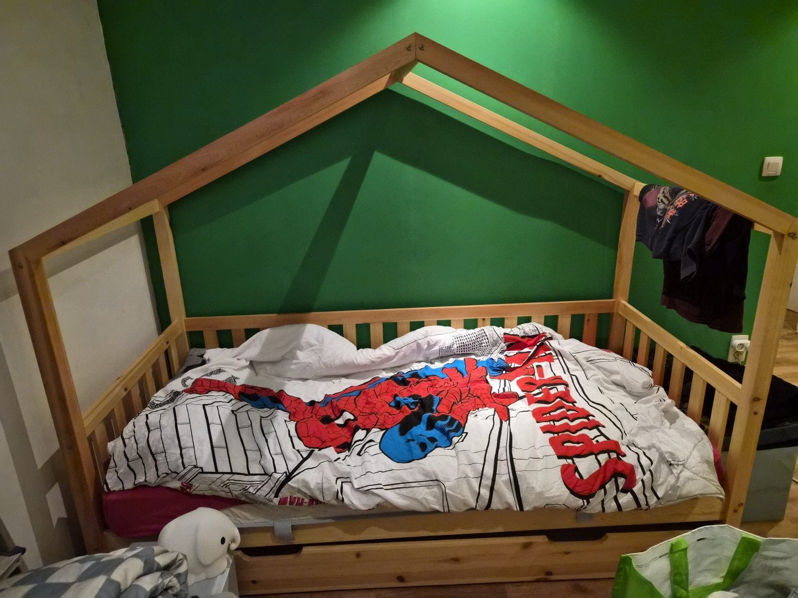 Houten huisbed Dallas Vipack, Enlèvement, Comme neuf, Sommier à lattes