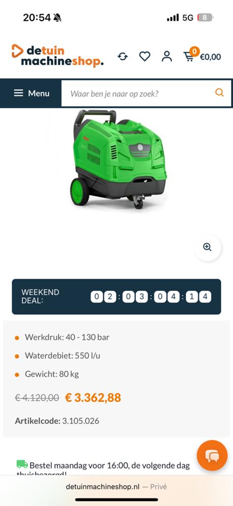 Te koop dibo, Jardin & Terrasse, Nettoyeurs haute pression, Comme neuf, Enlèvement ou Envoi