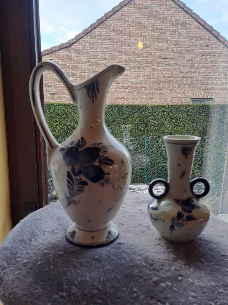 Delfts blauw 2 vazen, Antiek en Kunst, Antiek | Vazen, Ophalen