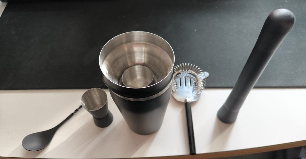 cocktail shaker set, Huis en Inrichting, Keuken | Keukenbenodigdheden, Ophalen, Zo goed als nieuw
