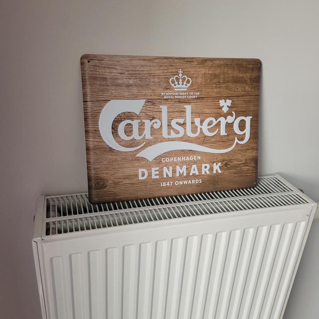 Plaque en métal carlsberg, Enlèvement ou Envoi