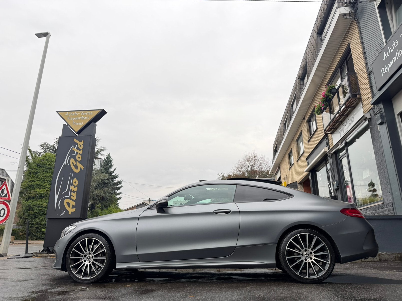 MERCEDES C250D PACK AMG SPORT FULL PANO !, Autos, Cuir, Argent ou Gris, Achat, Bluetooth