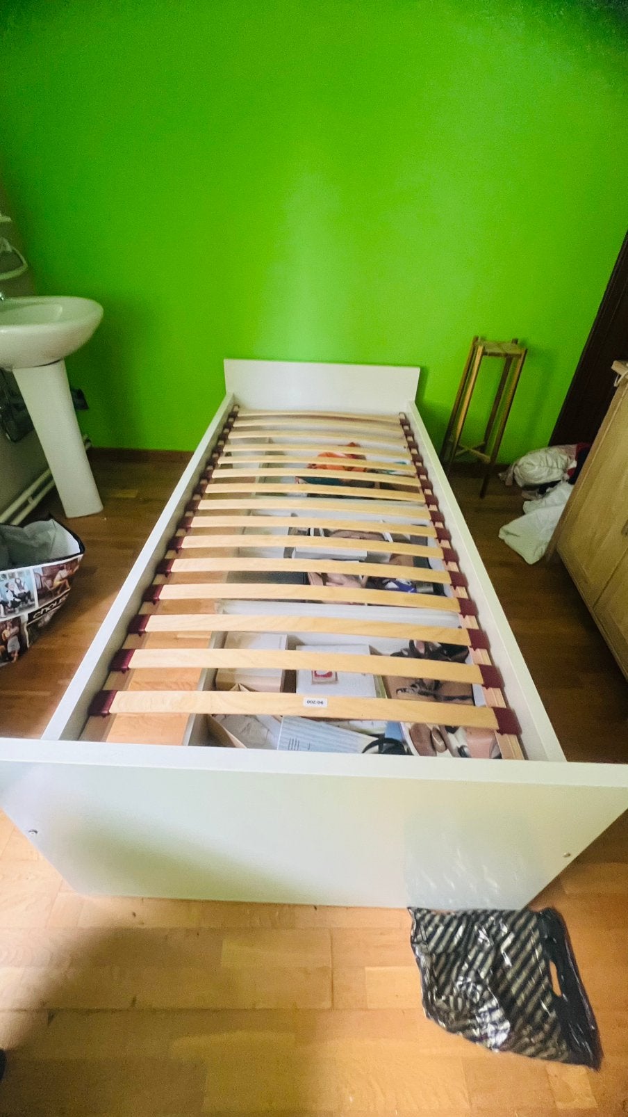 Lit pour 1 personne, Maison & Meubles, Enlèvement, Comme neuf, 200 cm, 100 cm