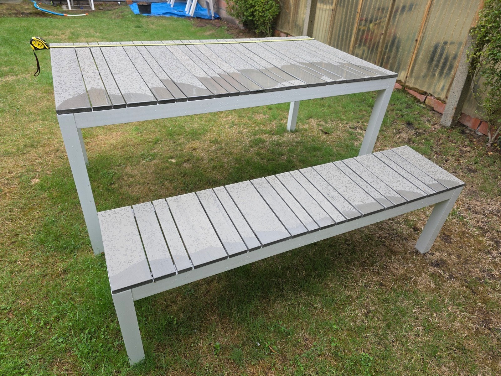tuintafel met bijpassende bank, Ophalen, Gebruikt, Bank, Tuinset