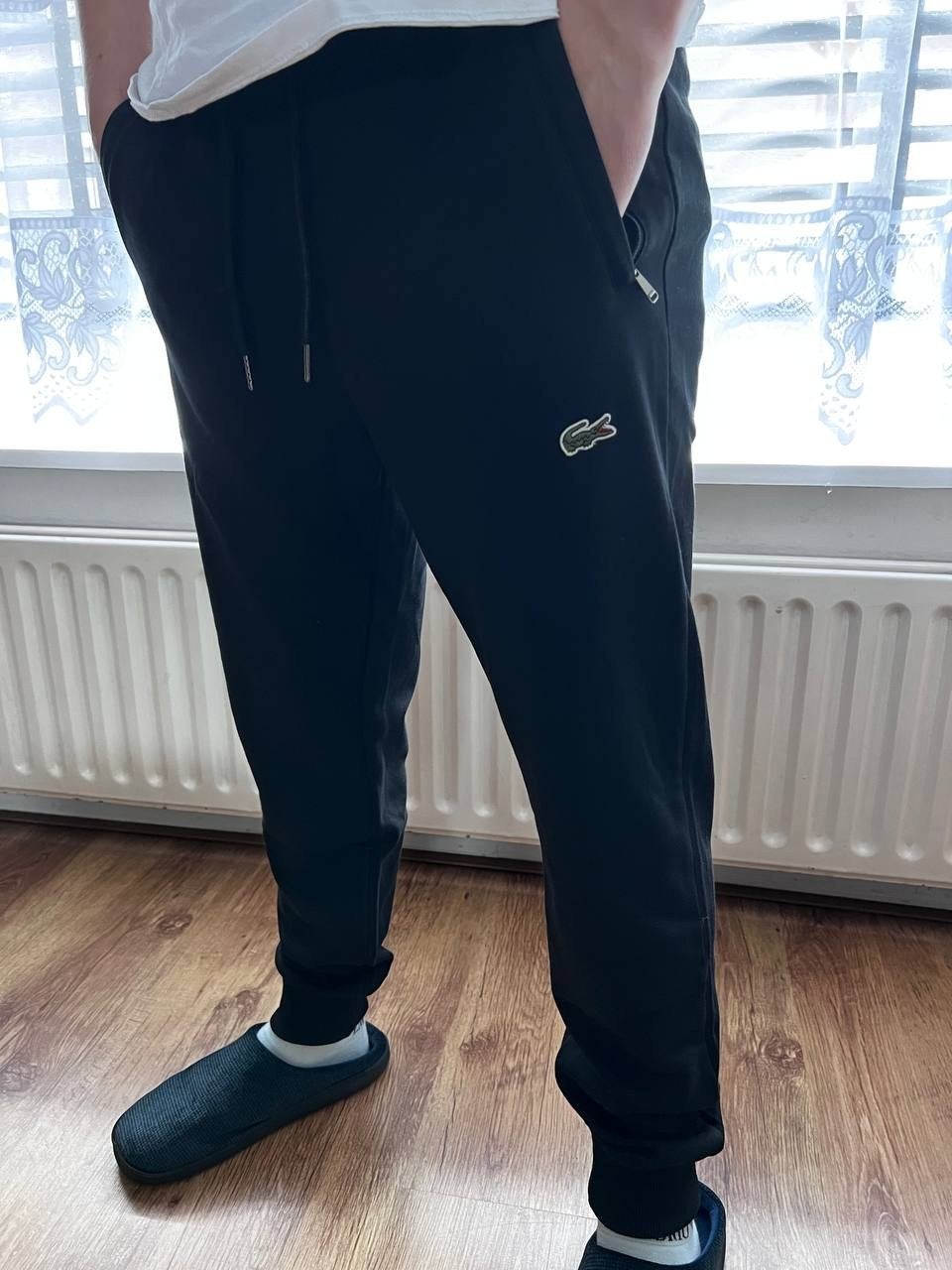 Lacoste joggingbroek maat M, Ophalen of Verzenden, Maat 48/50 (M), Zwart