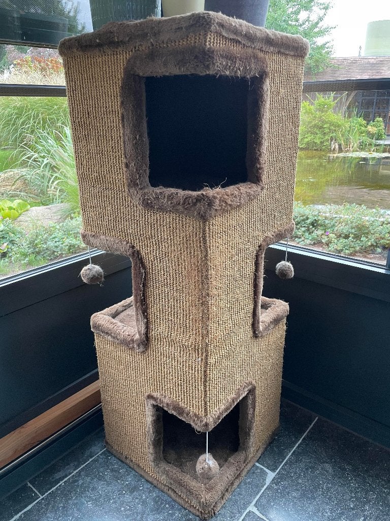 kattentoren met 3 slaapplaatsen en krabwanden, Dieren en Toebehoren, Ophalen