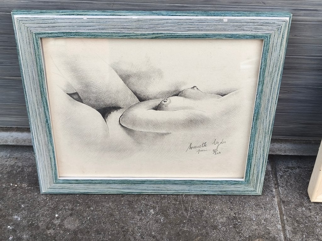 Lithographie signe Mariette lydis, Antiquités & Art, Enlèvement ou Envoi