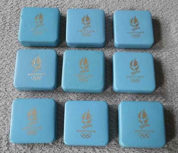Lot de 9 pièces de 100 francs 1992 JO Albertville, Enlèvement, France
