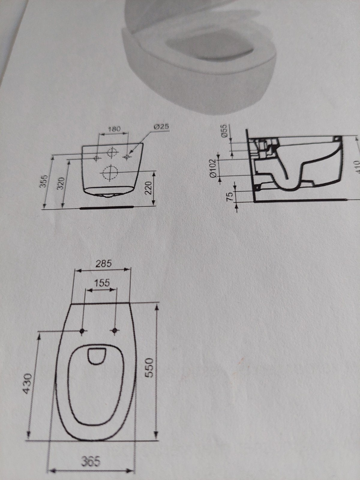 WC-pot wit, Ophalen