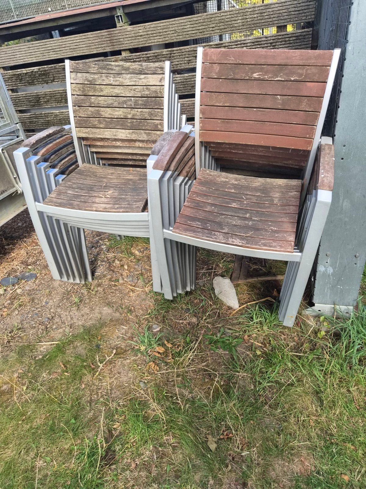 chaises de jardin, Jardin & Terrasse, Enlèvement, Utilisé, Bois, Empilable