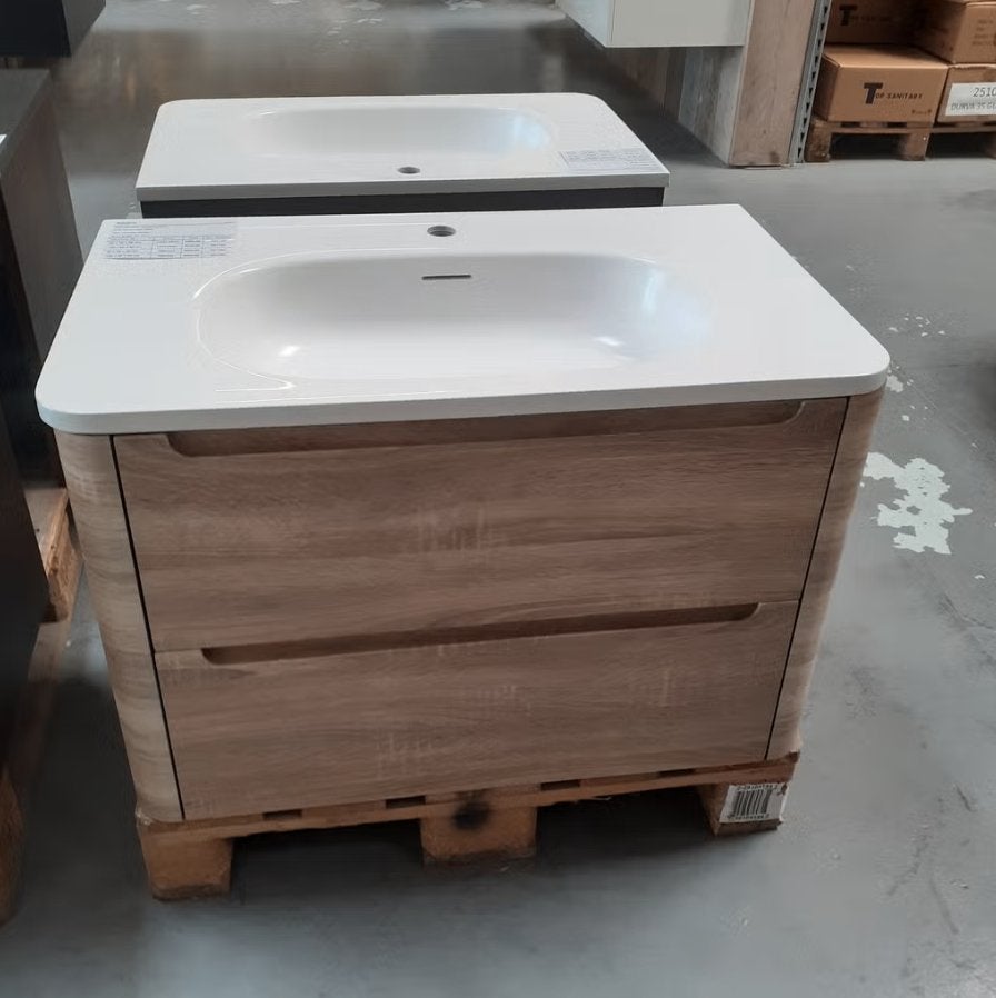 NIEUW Riven 80, licht eiken, badmeubel, luxe ronde afwerking, Enlèvement ou Envoi, Neuf