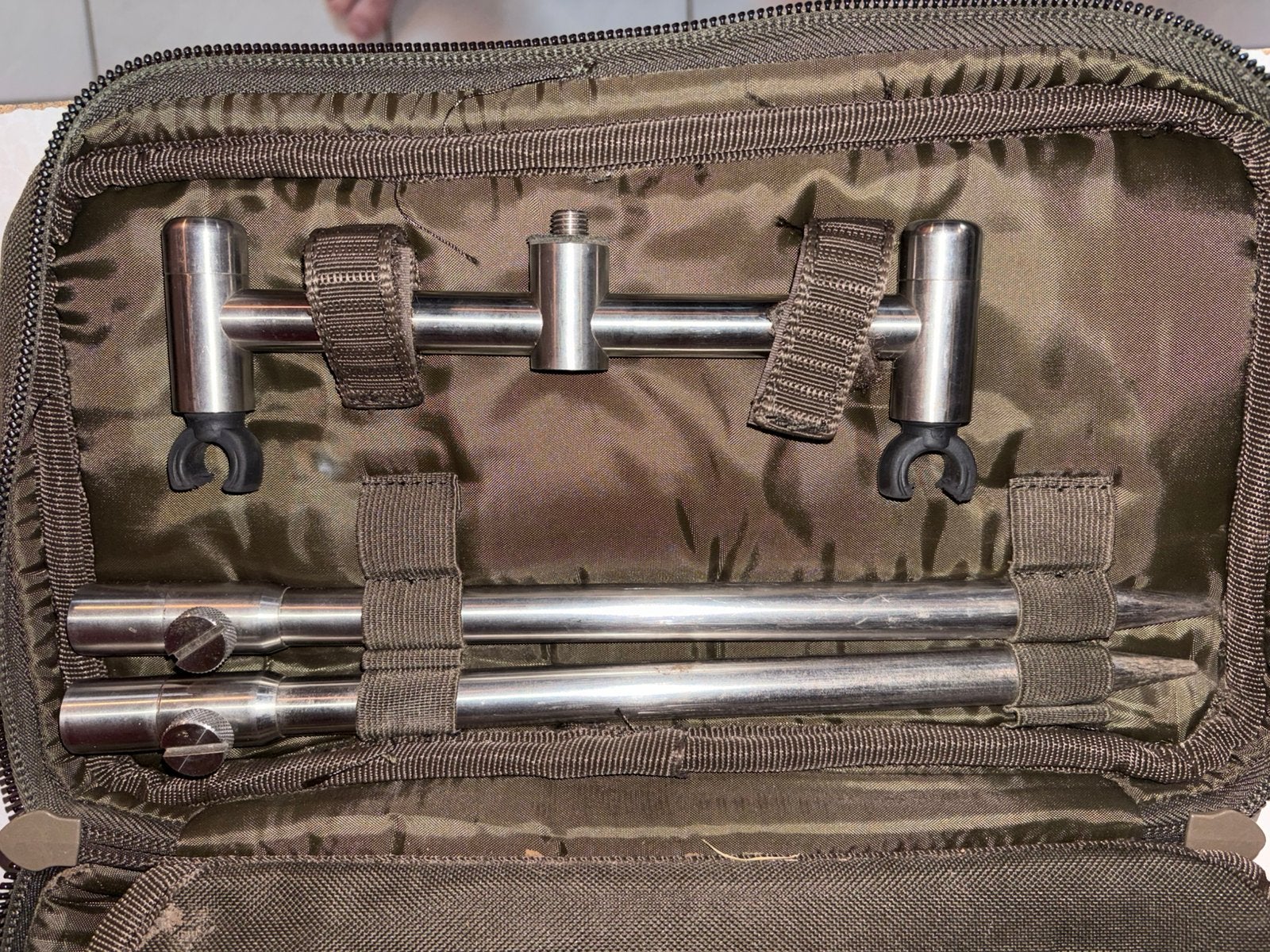 JRC   Inox buzzerbars/banksticks. Incl nash pouch!, Watersport en Boten, Hengelsport | Karpervissen, Ophalen of Verzenden, Zo goed als nieuw