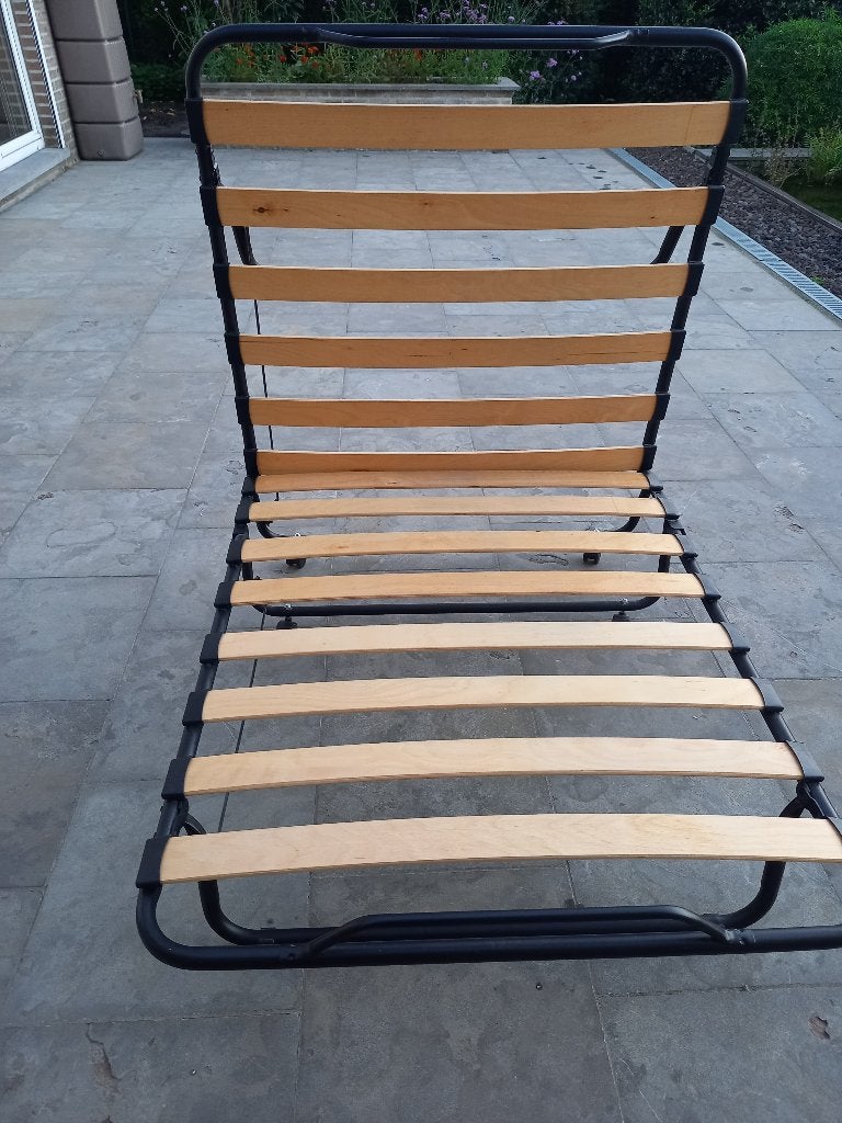 Opklapbed Lattenbodem, Huis en Inrichting, Ophalen, 90 cm, Eenpersoons, Zwart