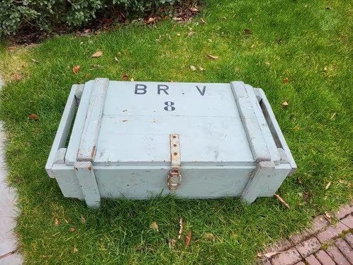 Vintage houten munitiekist, Verzamelen, Militaria | Algemeen, Ophalen