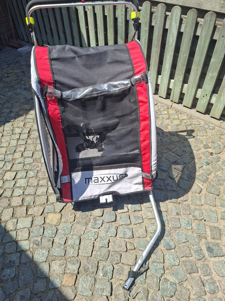 Maxxus fietskar en buggy voor 2 kinderen, Vélos & Vélomoteurs, Accessoires vélo | Remorques, Comme neuf, Remorque pour enfant