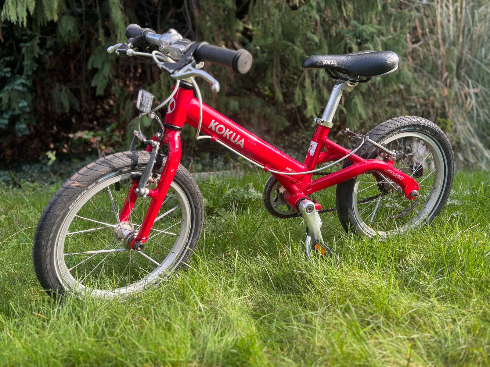 Kokua LIKEtoBIKE 16s Singlespeed  -  16 inch, Fietsen en Brommers, Gebruikt, Velgrem, 16 tot 18 inch, Ophalen