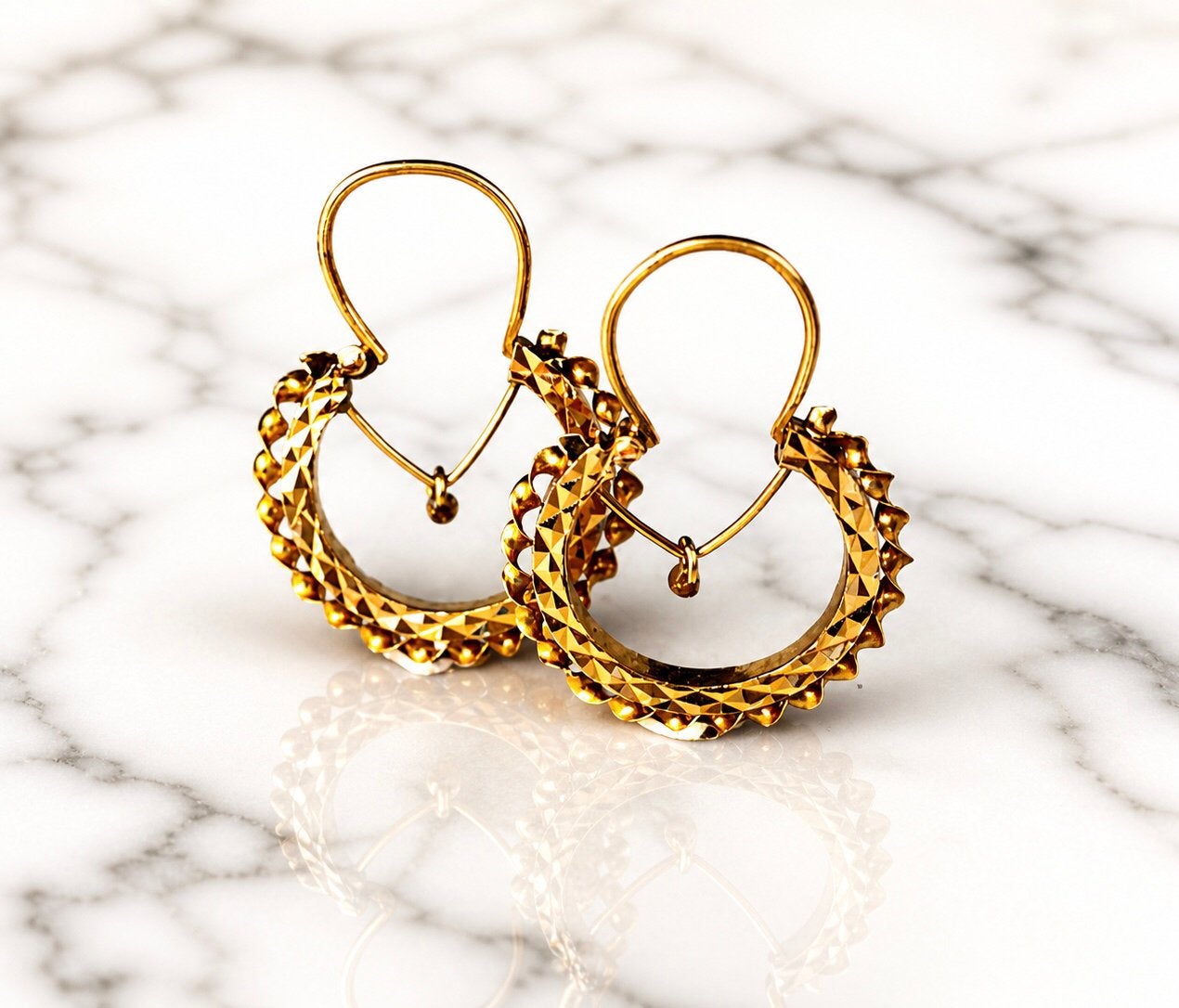 Boucles d’oreilles en or 18 carats, Bijoux, Sacs & Beauté, Boucles d'oreilles, Envoi, Comme neuf, Or, Or