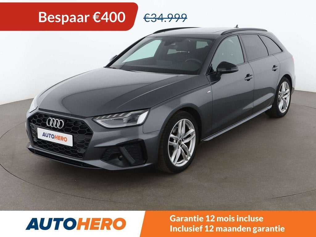 Audi A4 35 TFSI S line (bj 2022, automaat), Auto's, Gebruikt, A4, Leder, 5 deurs