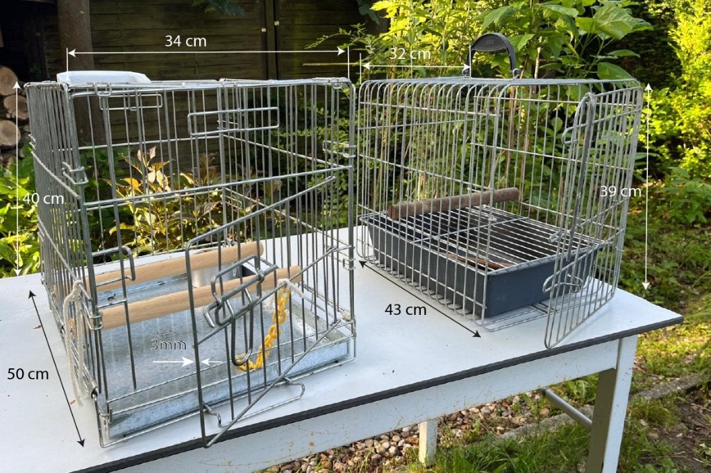 papegaai transport kooi, Ophalen, Zo goed als nieuw, Metaal, Vogelkooi
