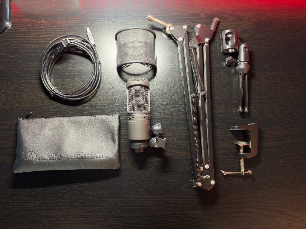 Audio-Technica AT2020USB+ microfoon + toebehoren, Ophalen of Verzenden, Gebruikt, Studiomicrofoon
