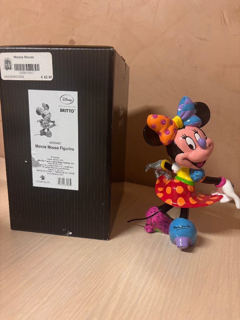 Disney Britto Minnie Mouse beeldje medium met doos, Ophalen of Verzenden, Overige figuren, Zo goed als nieuw, Beeldje of Figuurtje