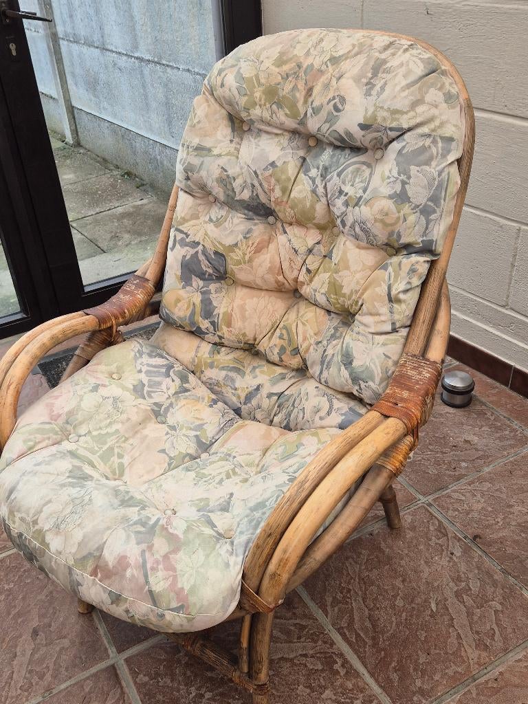 Rieten zetel, Huis en Inrichting, Ophalen, Gebruikt, Stof, Minder dan 150 cm