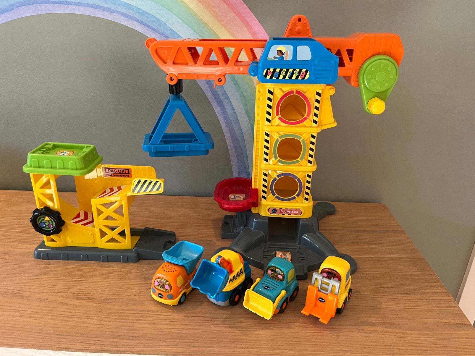 Vtech Toet Toet kraan, incl. wagentjes, Ophalen, Gebruikt
