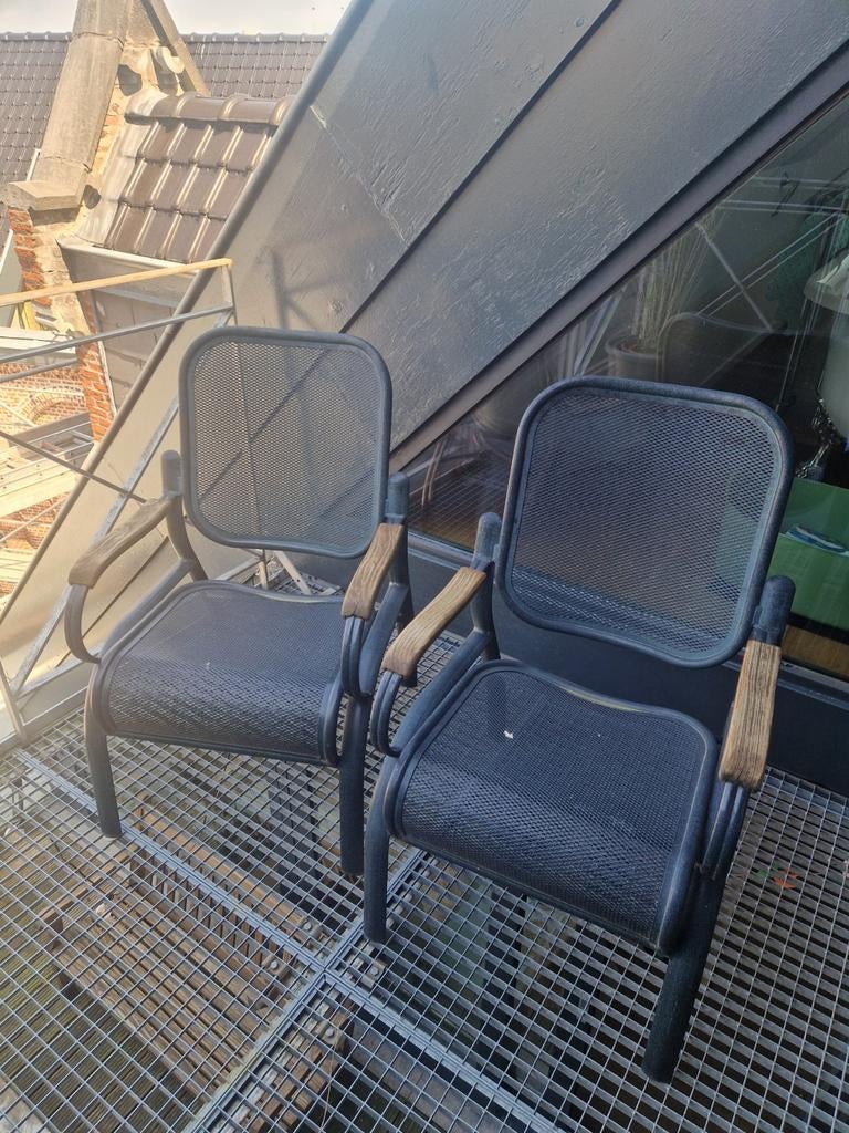 Mooie metalen tuinstoelen, gratis af te halen, Tuin en Terras, Tuinstoelen, Ophalen