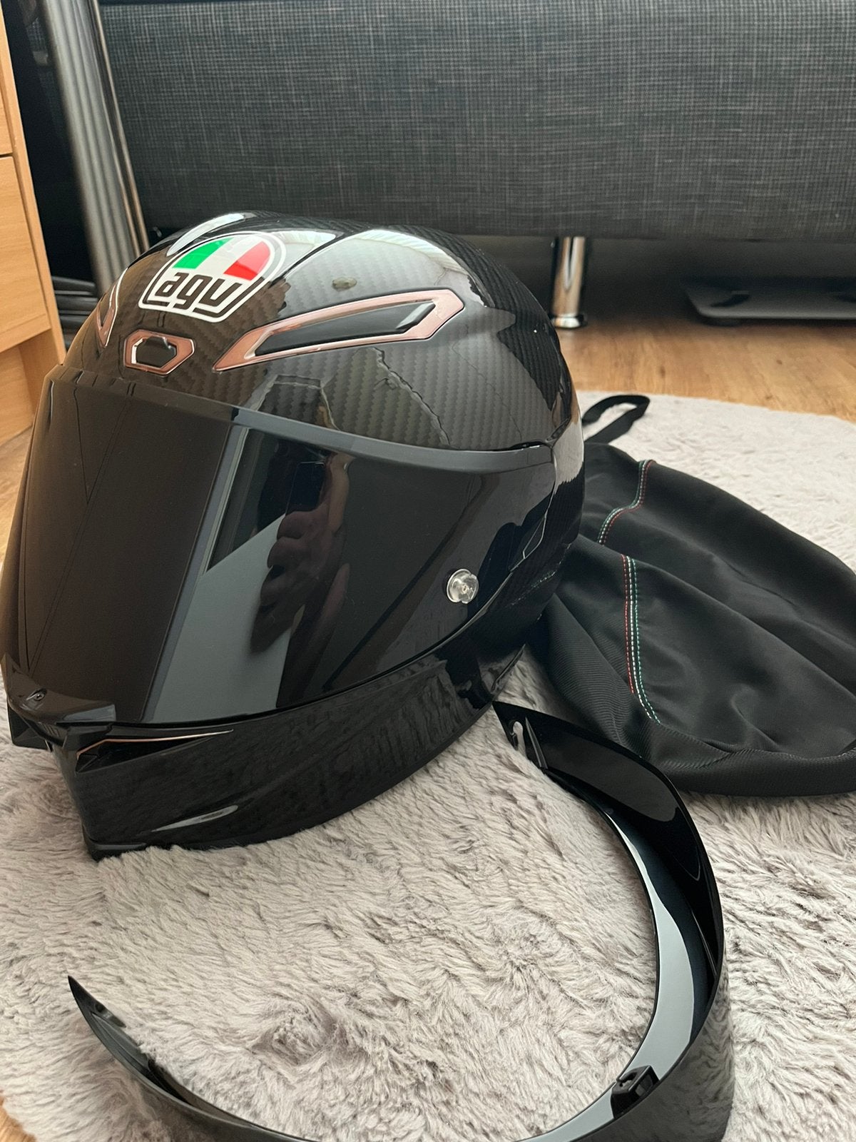 AGV Carbon GP RR Te koop, Motoren, Ophalen of Verzenden, L, AGV