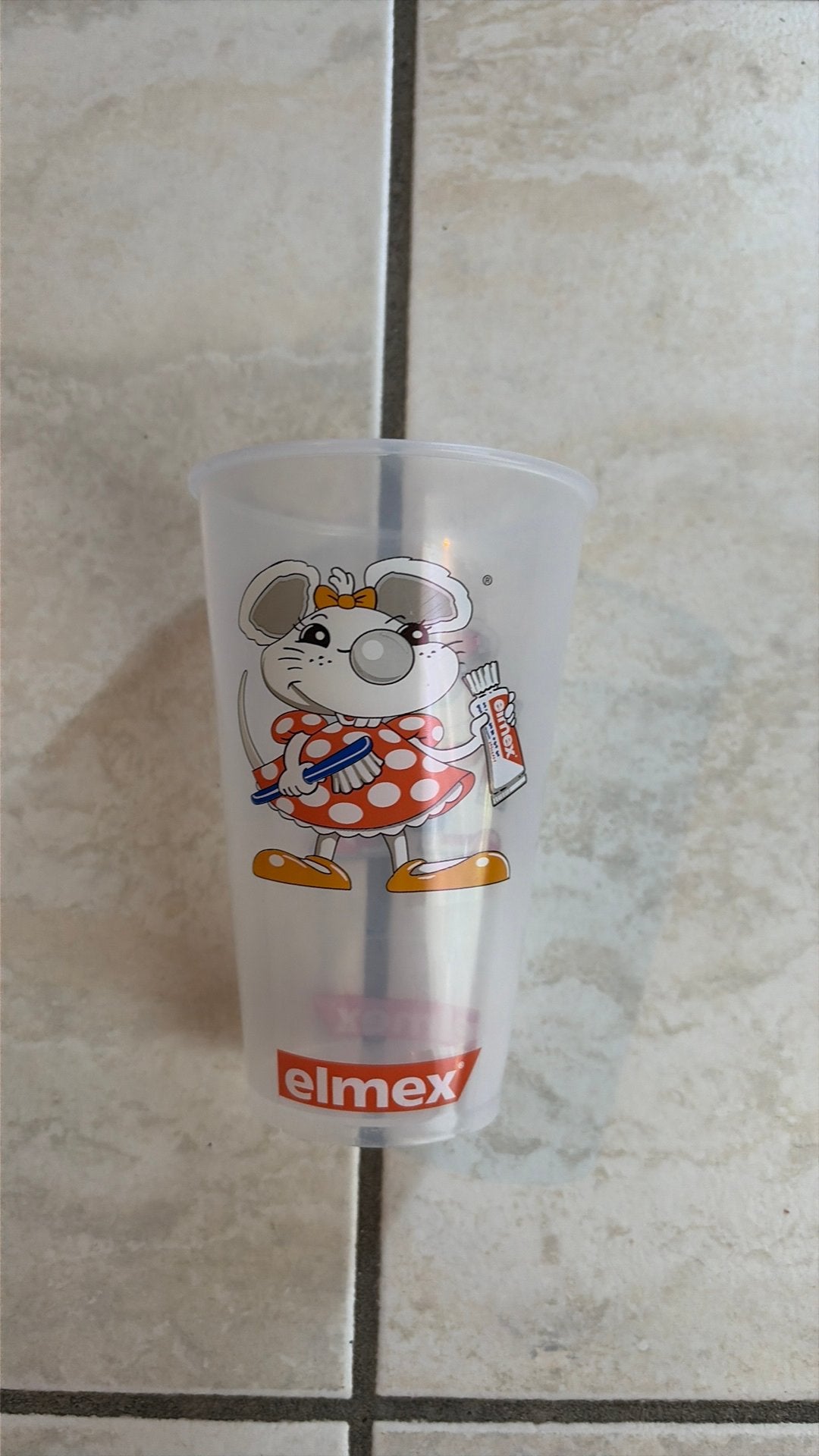 Elmex ~ Plastieken beker, Verzamelen, Verzenden, Zo goed als nieuw