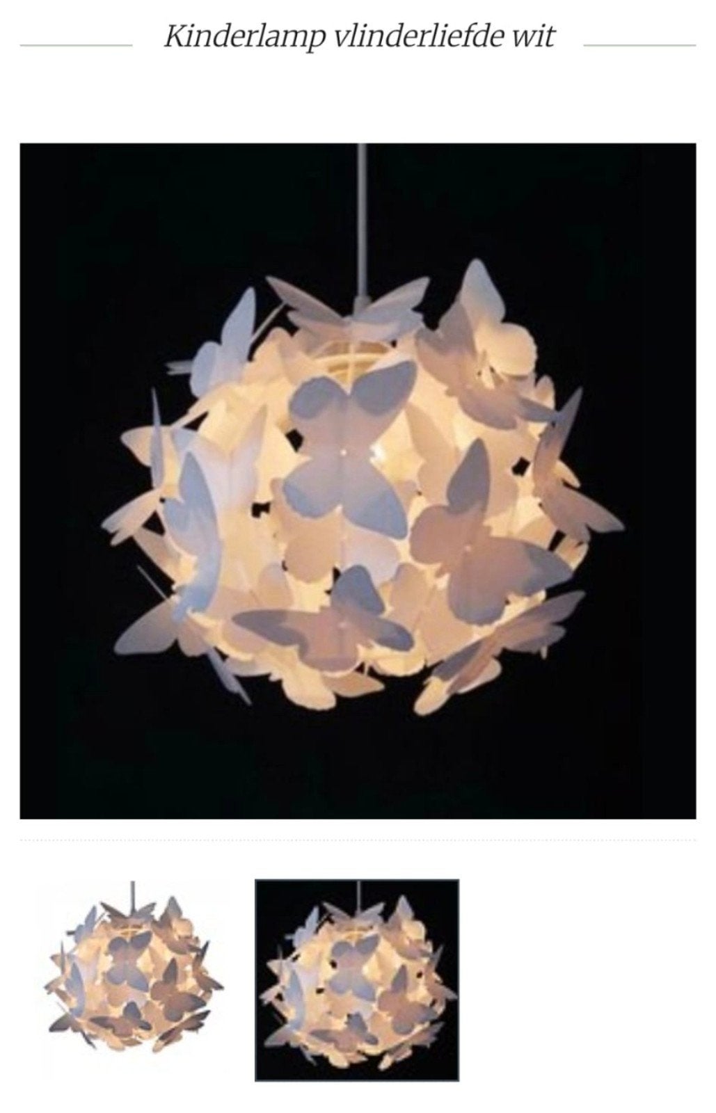 Vlinder hanglamp in perfecte staat, Ophalen of Verzenden, Zo goed als nieuw, Kunststof, E14 (klein)