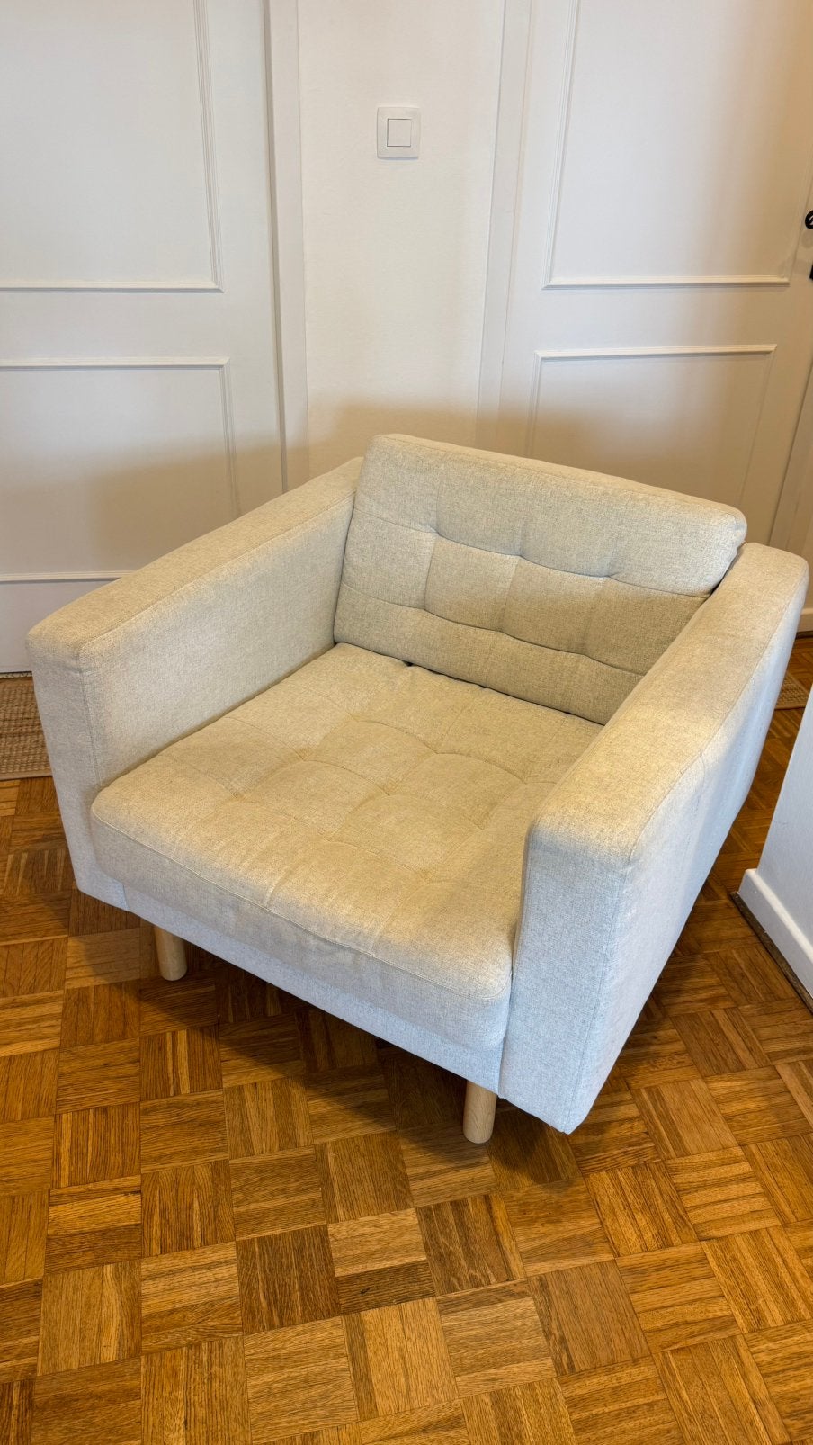 Fauteuil Ikea Landskrona 1 personne beige, Enlèvement, Comme neuf, Tissus