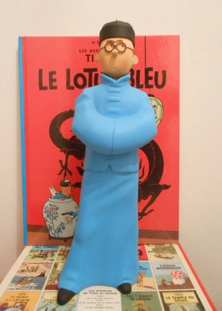 Tintin en tunique Le Lotus Bleu 30cm., Enlèvement ou Envoi, Tintin, Neuf, Statue ou Figurine