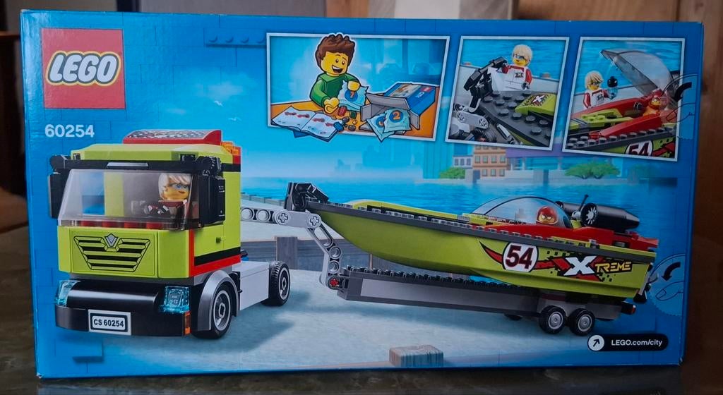 Lego CITY set 60254 Raceboottransport, Ophalen of Verzenden