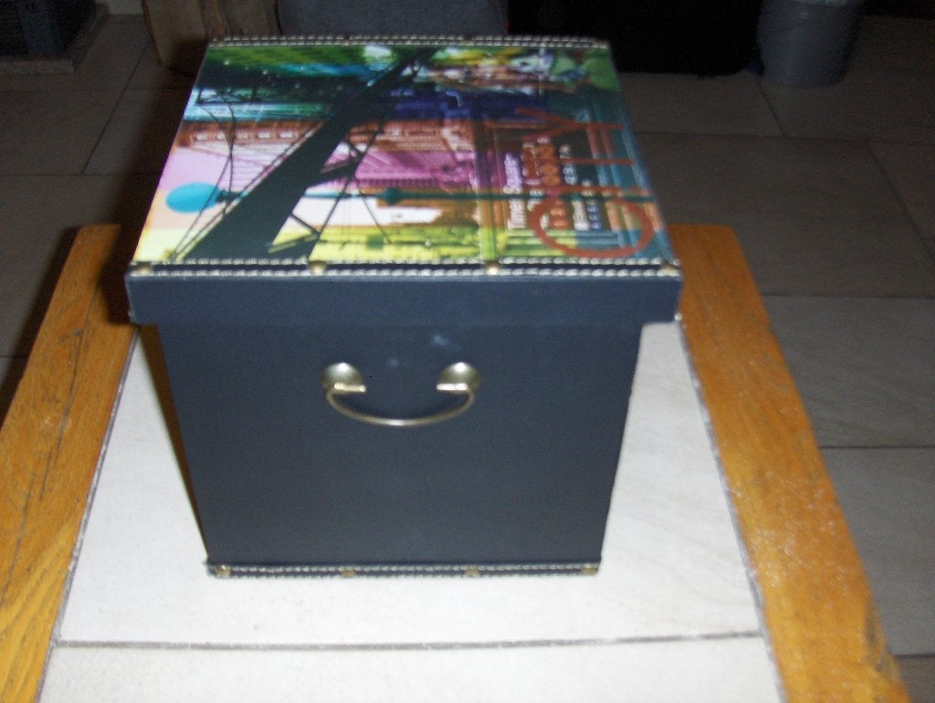 Boite de rangement ,cube noir en bois ., Enlèvement ou Envoi, Neuf