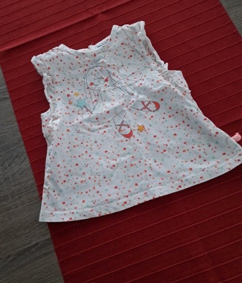 Noukie's kleurrijk topje met konijn 86, Kinderen en Baby's, Babykleding | Maat 86, Ophalen of Verzenden, Zo goed als nieuw, Meisje