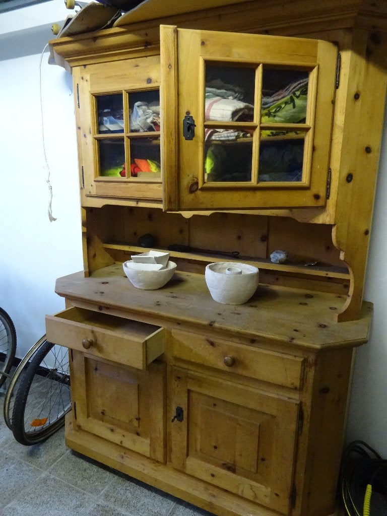 buffetkast wandkast, Huis en Inrichting, Ophalen, Gebruikt, Grenenhout, Met lade(s)