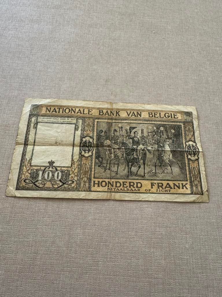 3 oude Belgische biljetten, Postzegels en Munten, Bankbiljetten | Nederland, Ophalen, Los biljet