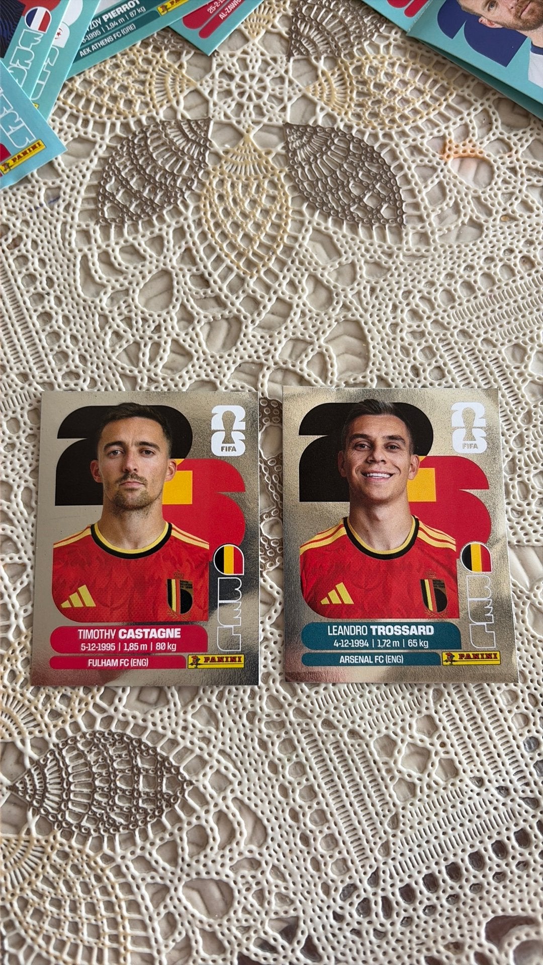 Panini kaartjes WK 2026 zilver Belgie Trossard & Castagne, Verzenden, Nieuw