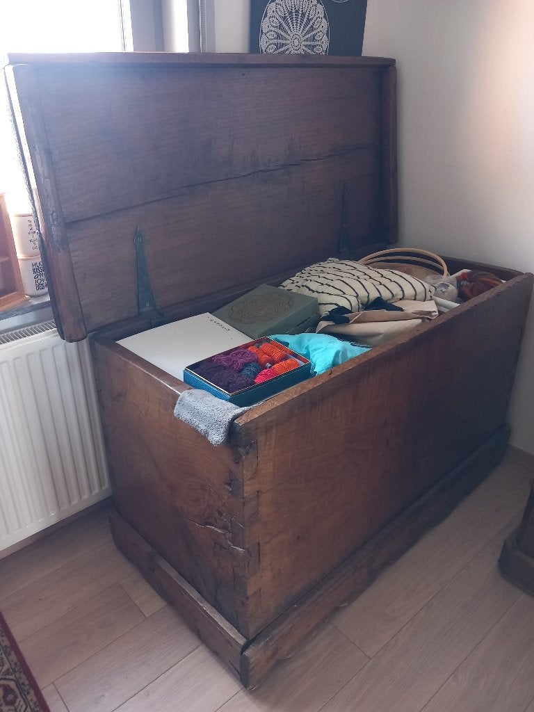 Grote antieke dekenkoffer, Antiek en Kunst, Antiek | Meubels | Kasten, Ophalen