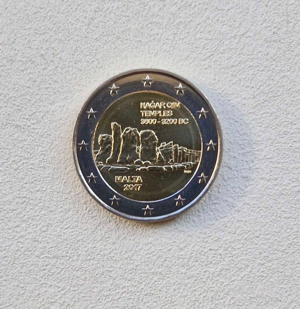 2 euro Malta 2017 'Hagar Qim (zonder mmt)' UNC, Ophalen of Verzenden, Malta, 2 euro, Losse munt