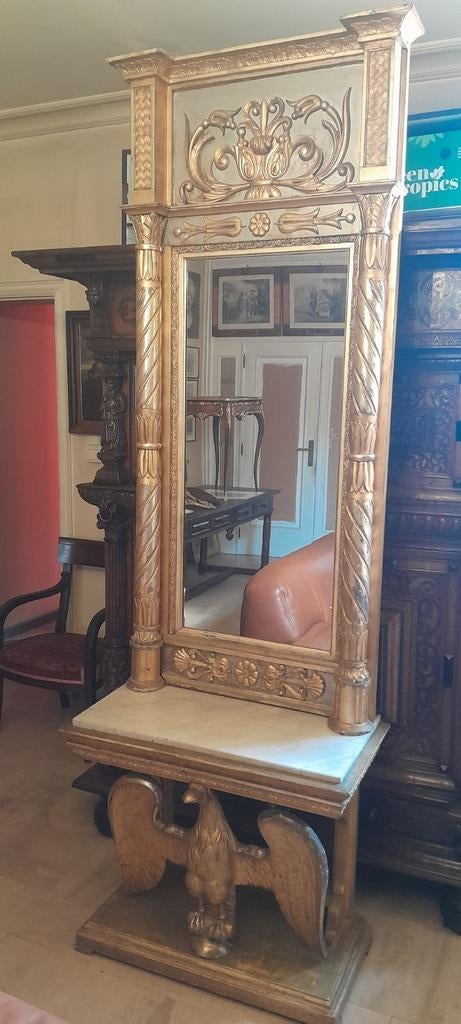 Console en trumeau uit het 19e Zweden., Antiek en Kunst, Antiek | Meubels | Kasten, Ophalen