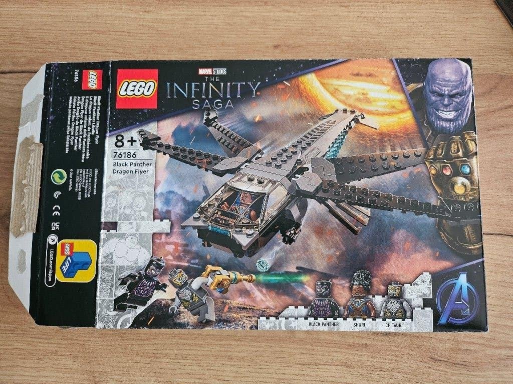 Lego 76186 Black Panther Dragon Flyer, Inclusief instructies, Marvel, Lego, Ophalen of Verzenden