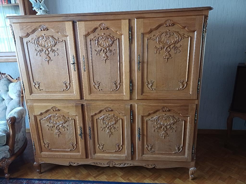 Eikenhouten kast, Ophalen, Gebruikt, 75 cm of meer, 150 tot 200 cm