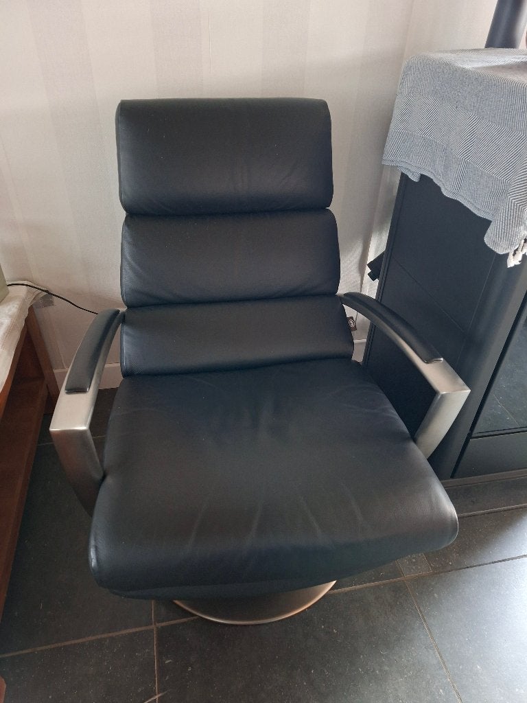 Lederen zetel, Maison & Meubles, Canapés | Salons, Enlèvement, Comme neuf, Une personne, Cuir