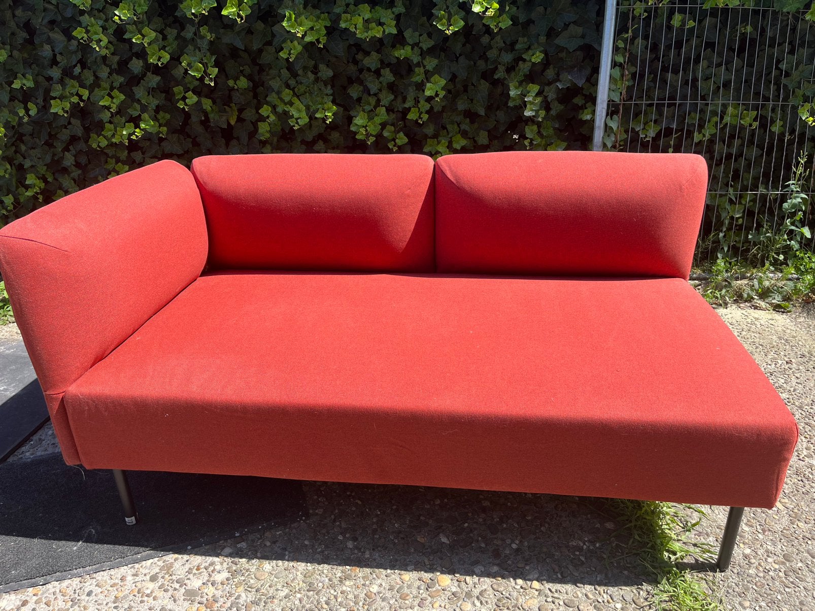 Rode zetel 2p, Huis en Inrichting, Ophalen, Rood, Minder dan 75 cm, Tweepersoons
