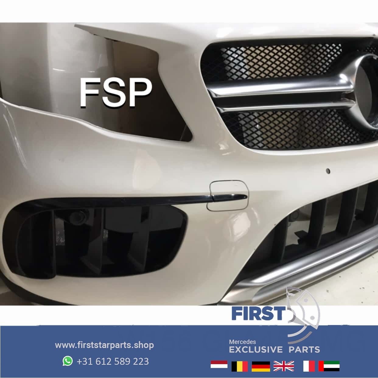 W156 GLA 45  FACELIFT AMG VOORKOP WIT Mercedes 2016-2020 ORI, Gebruikt, -, Voor, Ophalen of Verzenden