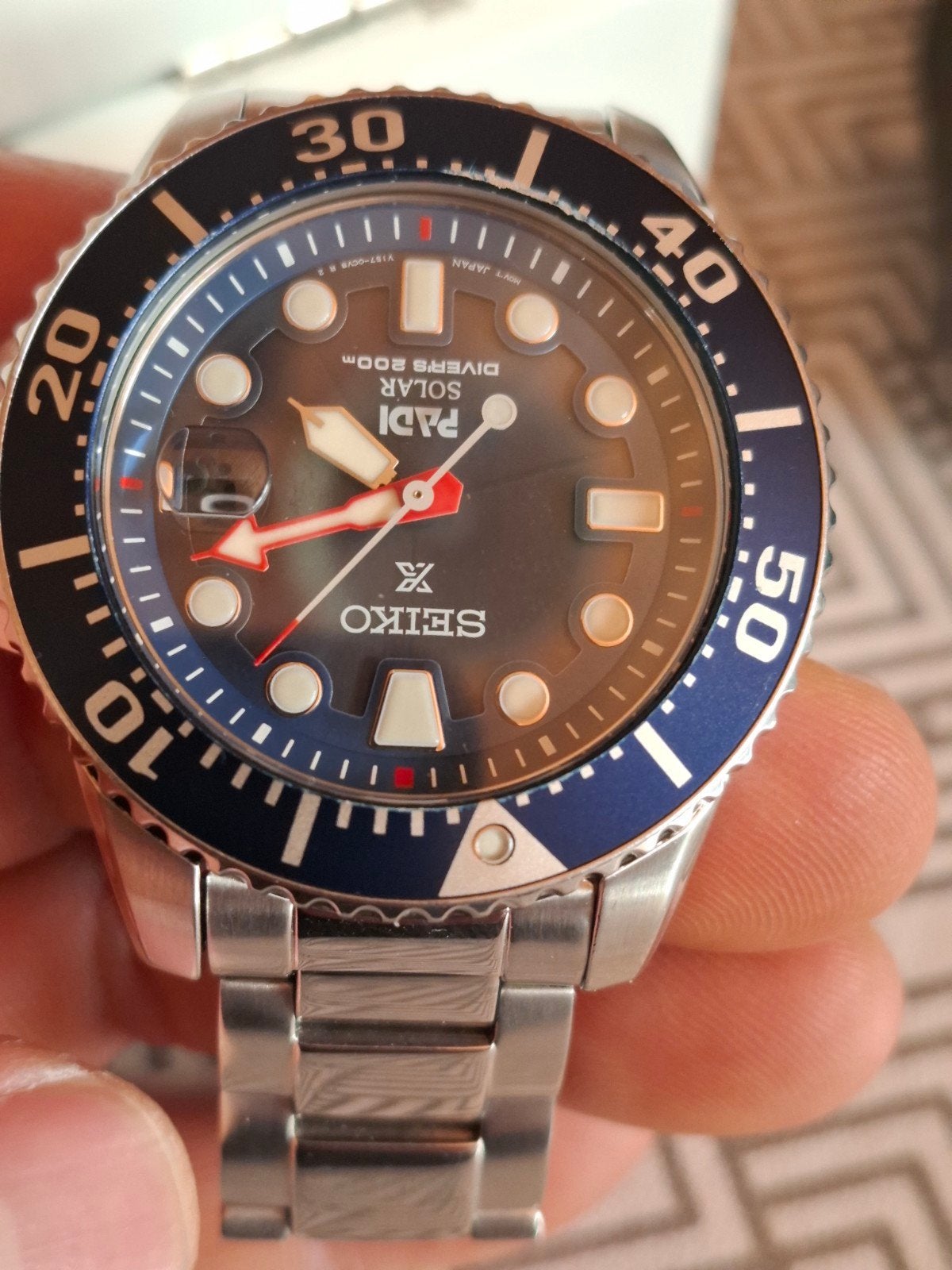 montre seiko solar comme neuf, Handtassen en Accessoires, Horloges | Heren, Ophalen, Seiko