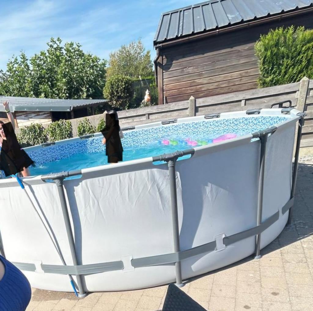 Zwembad intex met alle toebehoren, Tuin en Terras, Zwembaden, Gebruikt, Rond, Ophalen, 120 cm of meer